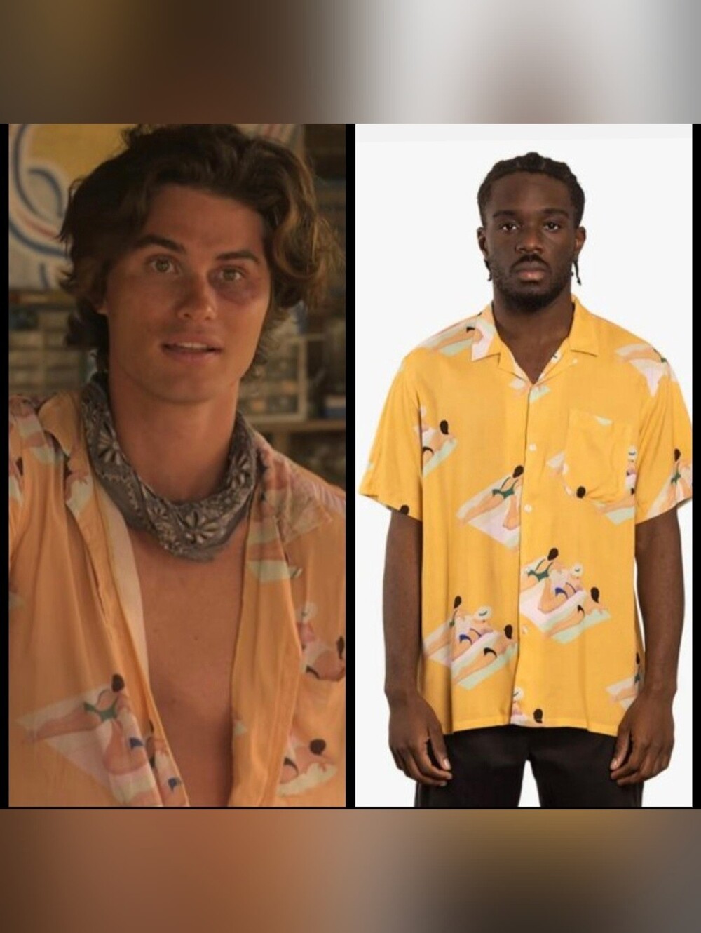 ASO John B From Netflix Outer Banks Beach Button Up Size Medium